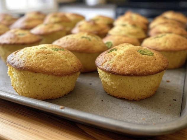 Browned Butter Jalapeño Cornbread Muffins - 
