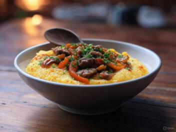 Sweet and Spicy Beef Polenta
