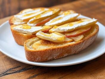 Apple & Brie Crostini with Hot Honey
